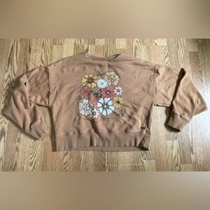 Roxy Crewneck with Boho flowers rust color small